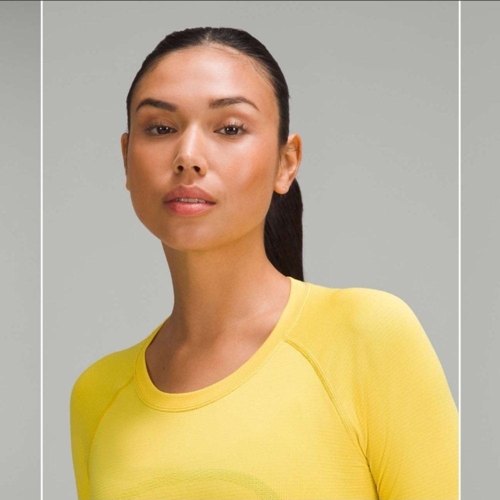 Lululemon Swiftly Tech Long-Sleeve Shirt 2.0 *Race LengthUtility Yellow / Sz 8 - Picture 4 of 8